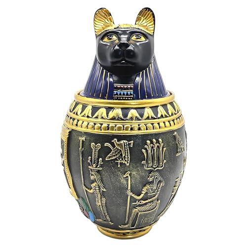 Gxdamxz Tierurnen, Urne Katze, Katzenurnen für zuhause Ägyptisch-Pharaonische aus Kunstharz, 12,5 x12,5 x 22CM Gxdamxz Tierurnen, Urne Katze, Katzenurnen für zuhause Ägyptisch-Pharaonische aus Kunstharz, 12,5 x12,5 x 22CM von Gxdamxz