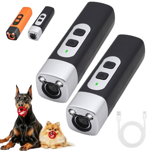 Ruhemeister Pro Hunde Anti-Bell Trainer – Ultraschallgerät mit 3 Stufen, Sanftes & Effektives Training, Wetterfest & Tragbar für Kleine & Große Hunde (2 Schwarz) von Gyagalre