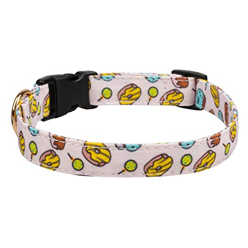 Gyapet Hundehalsband, verstellbare Schnappschnalle, für kleine, mittelgroße und große Hunde, lustige Futtermuster, Urlaub, Welpen, Donut, Größe L Gyapet Hundehalsband, verstellbare Schnappschnalle, für kleine, mittelgroße und große Hunde, lustige Futtermuster, Urlaub, Welpen, Donut, Größe L von Gyapet