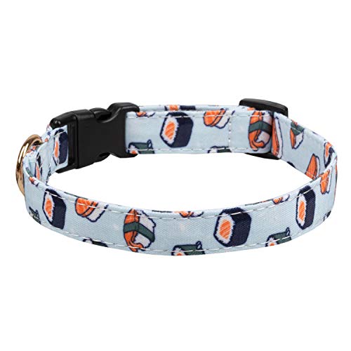 Gyapet Hundehalsband, verstellbare Schnappschnalle, für kleine, mittelgroße und große Hunde, lustige Futtermuster, Urlaub, Welpen, Sushi, L Gyapet Hundehalsband, verstellbare Schnappschnalle, für kleine, mittelgroße und große Hunde, lustige Futtermuster, Urlaub, Welpen, Sushi, L von Gyapet