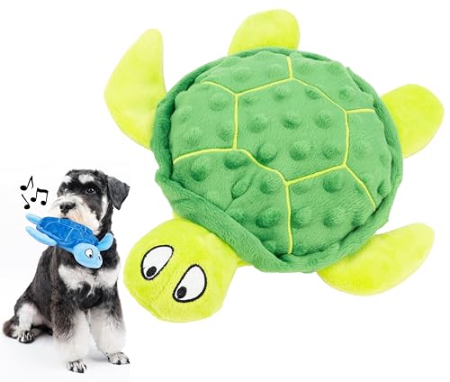 Gyapet Hundespielzeug, Quietscher, Schildkrötenform, flauschig, gefüllt, interaktiv, lindert Angstzustände, kleine, mittelgroße und große Hunde, Welpen, 1 Stück, Grün Gyapet Hundespielzeug, Quietscher, Schildkrötenform, flauschig, gefüllt, interaktiv, lindert Angstzustände, kleine, mittelgroße und große Hunde, Welpen, 1 Stück, Grün von Gyapet