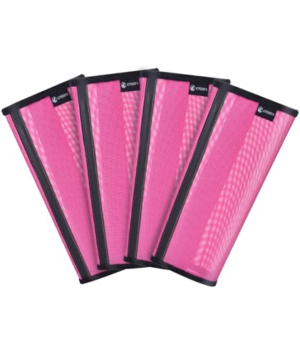 Gydoty Pony Fliegenstiefel Set mit 4 Stück – Upgrade Mesh Pferde-Leggins mit Lederrahmen, Beinfliegenschutz 2025 (S, Rosa) von Gydoty