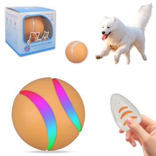 Gytera selbstrollender Ball Hund, Interaktives hundeball elektrisch LED hundespielzeug, smart Active Rolling Ball Hund mit USB-Kabel für Hunde Spielen für langeweile drinnen draußen Gytera selbstrollender Ball Hund, Interaktives hundeball elektrisch LED hundespielzeug, smart Active Rolling Ball Hund mit USB-Kabel für Hunde Spielen für langeweile drinnen draußen von Gytera