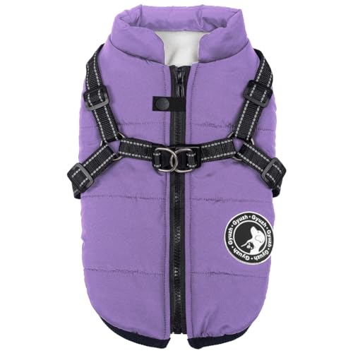 Gyuzh Hundemantel mit reflektierendem Geschirr – Winter-Fleecejacke für kleine bis große Hunde Gyuzh Hundemantel mit reflektierendem Geschirr – Winter-Fleecejacke für kleine bis große Hunde von Gyuzh