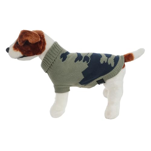 Warme Hundepullover für Kleine und Mittelgroße Hunde, Winterstrickpullover für Hunde und Haustiere - Grün und Blau, L von H HANSEL HOME