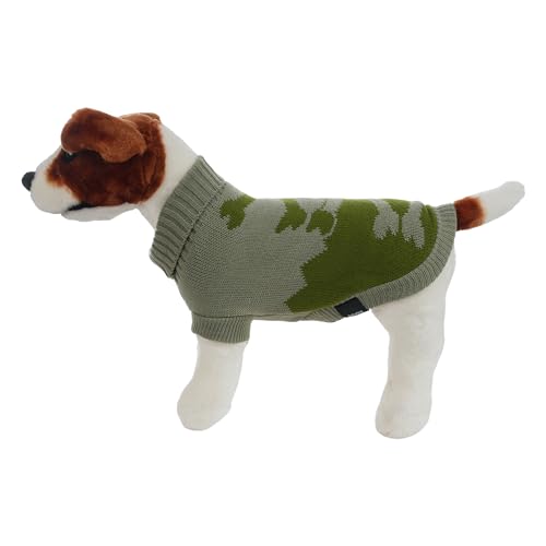 Warme Hundepullover für Kleine und Mittelgroße Hunde, Winterstrickpullover für Hunde und Haustiere - Grün und Hellgrün, S von H HANSEL HOME