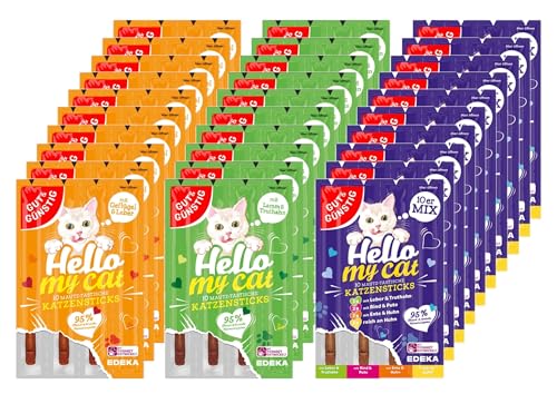 Gut & Günstig - Hello My cat Katzensticks 3 x 10 x 10 Sticks a 5g von H-O