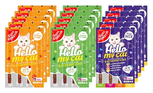 Gut & Günstig - Hello My cat Katzensticks 3 x 5 x 10 Sticks a 5g von H-O