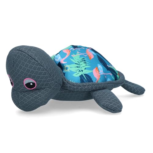 CoolPets Turtle's Up - Kühlendes Hundespielzeug - Hundespielzeug mit Quietsche - Schwimmt auf dem Wasser - 9x35x21 cm - Flamingo-Druck von CoolPets