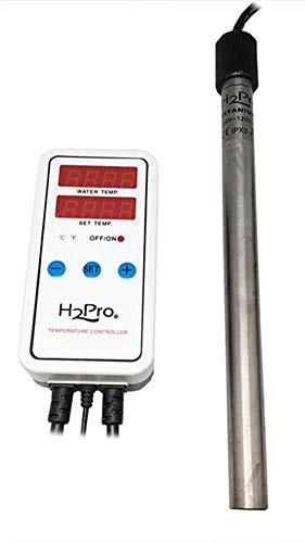 H2Pro Titan-Heizung mit LED-Display-Controller, TH-300 (300 W) (TH-300) von H2PRO