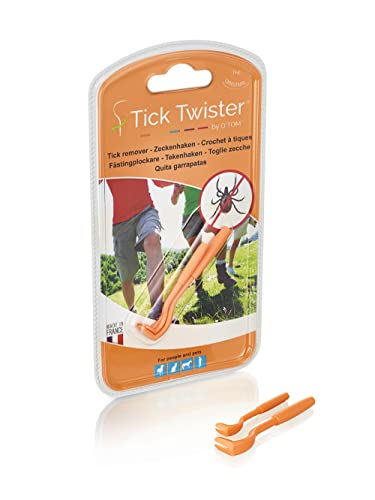 Tick Twister® Set mit 2 Größen von Zeckenhaken (Zeckenzange) - Effektive Zeckenpinzette für Hunde, Katzen, Pferde und Menschen - Original Zeckenentferner von Tick Twister