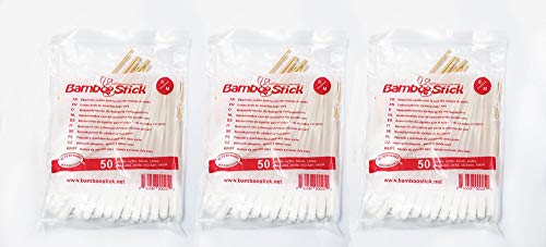 H3D Bambus-Wattestäbchen zur Reinigung von Hundeohren, 3 Stück, Größe S/M, 50 Stück von H3D