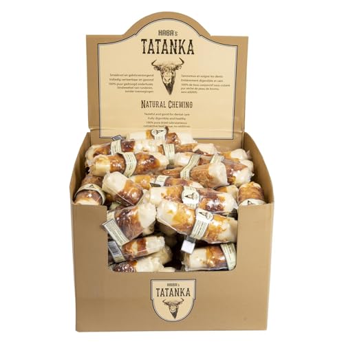 HABA's, Kaurolle aus natürlichem Rindsleder, mit Huhn, 13 cm, 60-65 g, schmackhafter und langlebiger Snack für optimale Zahngesundheit, Modell Tat von HABA's