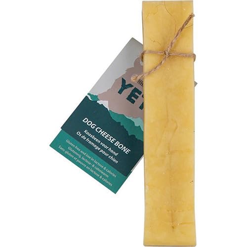 HABAs natürliche Käseknochen für Hunde, Kausnacks, gesund und lecker, langanhaltende Konsistenz für die Zahnhygiene, 34 g, natürliche Farbe, Yeti-Muster von HABA's