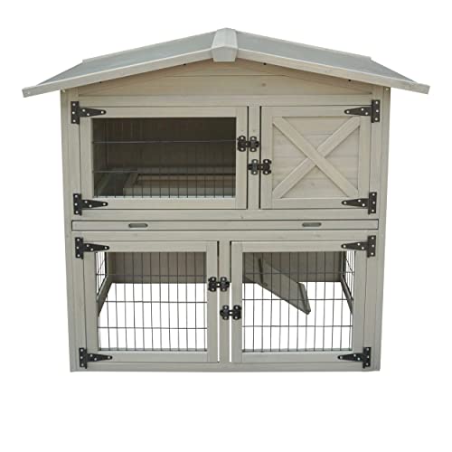 HABAU Hasenstall Meran für draußen, Kaninchenstall mit Freilauf und Treppe, 108 x 53 x 100 cm HABAU Hasenstall Meran für draußen, Kaninchenstall mit Freilauf und Treppe, 108 x 53 x 100 cm von HABAU