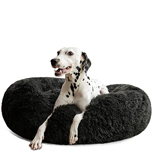 HACHIKITTY Hundebetten mit beruhigendem Donut-Kuschelbett, für große Hunde, für den Innenbereich, groß, 76,2 cm von HACHIKITTY