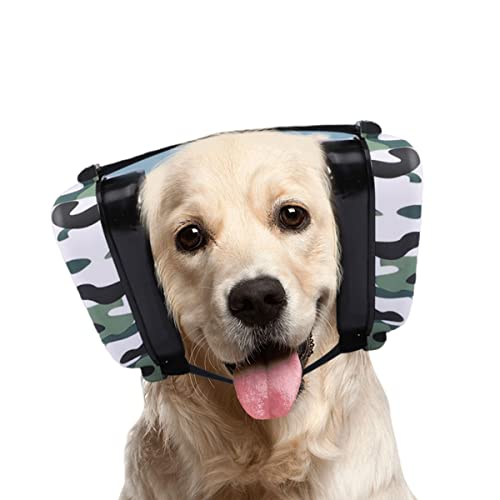 Gehörschutz für Hunde, Ohrenschützer für mittelgroße und große Hunde, zur Angstlinderung, Hunde-Gehörschutz sind verstellbar, Camouflage Gehörschutz für Hunde, Ohrenschützer für mittelgroße und große Hunde, zur Angstlinderung, Hunde-Gehörschutz sind verstellbar, Camouflage von HACLEN