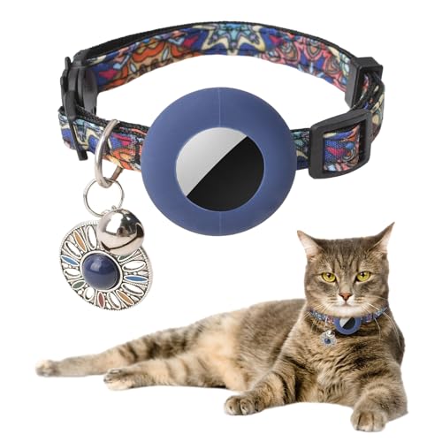 HACRAHO Air Tag Katzenhalsband, 1 Stück Kätzchenhalsband mit Airtag-Halter, Breakaway-Kätzchen-Halsband mit Glocke für Katze, Hund, Kätzchen, Welpe von HACRAHO