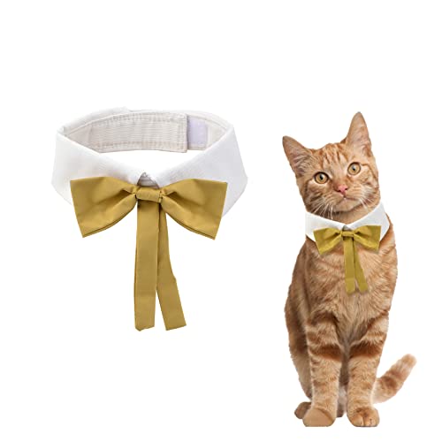 HACRAHO Formelle Katzen-Krawatte, 1 Stück, verstellbar, Katzenhalsband, Smoking, Fliege, Halsband für Hunde, Katzen, Welpen, Partyzubehör von HACRAHO