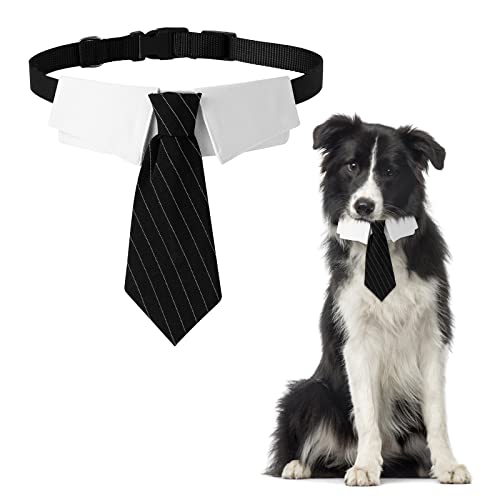 HACRAHO Hundehalsband, 1 Packung für Hochzeits-Hunde, Krawattenhalsband, verstellbar, formelles Halsband für mittelgroße und große Hunde, L von HACRAHO