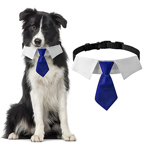 HACRAHO Hundehalsband, 1 Stück, formell, verstellbare Hunde-Krawatte, formell, Smoking-Krawatte mit verstellbarer Schnalle für mittelgroße und große Hunde, L von HACRAHO