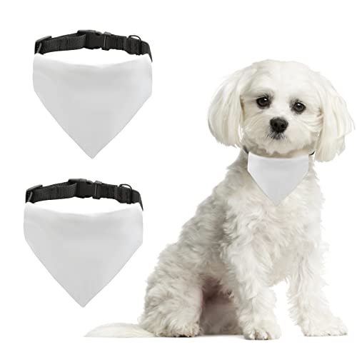 HACRAHO Hundehalstuch, 2 Stück, Sublimations-Blanko-Hundehalstücher, einfarbig, weiß, DIY, Haustierhalstuch, Dreieckstuch für kleine Hunde, Katzen, Welpen, S HACRAHO Hundehalstuch, 2 Stück, Sublimations-Blanko-Hundehalstücher, einfarbig, weiß, DIY, Haustierhalstuch, Dreieckstuch für kleine Hunde, Katzen, Welpen, S von HACRAHO