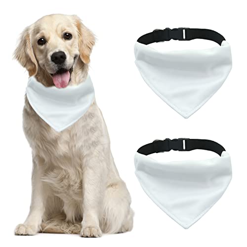 HACRAHO Hundehalstuch Mit Verstellbarer Schnalle, 2 PCS Hund Sublimation Doppelseitiges Leeres Hundehalstuch Mit D-Ring Verstellbares Hundehalstuch Mit Schnellverschluss-Schnalle, XL HACRAHO Hundehalstuch Mit Verstellbarer Schnalle, 2 PCS Hund Sublimation Doppelseitiges Leeres Hundehalstuch Mit D-Ring Verstellbares Hundehalstuch Mit Schnellverschluss-Schnalle, XL von HACRAHO