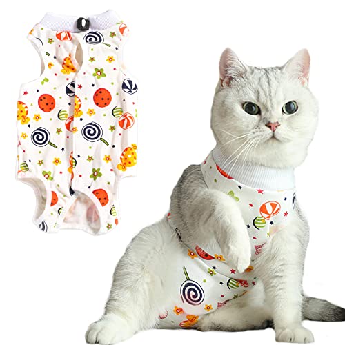 HACRAHO Katzen-Genesungsanzug, 1 Stück, chirurgischer Genesungsanzug, Haustierkegel-Alternative für kleine, mittelgroße Haustiere, M von HACRAHO