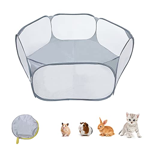 HACRAHO Kleintierlaufstall, 1 Packung Faltbarer Kleintier-Laufstall Mit Aufbewahrungstasche Atmungsaktiver Innen-/Außeneinsatz Pop-Up-Hofzaun, Grau HACRAHO Kleintierlaufstall, 1 Packung Faltbarer Kleintier-Laufstall Mit Aufbewahrungstasche Atmungsaktiver Innen-/Außeneinsatz Pop-Up-Hofzaun, Grau von HACRAHO