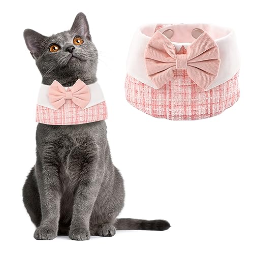 HACRAHO Tux Hundefliege, 1 Packung rosa formelle Hundefliege, verstellbares Haustierkostüm-Halsband mit Fliege für Hochzeitsgeburtstage für Dos und Katzen, M von HACRAHO