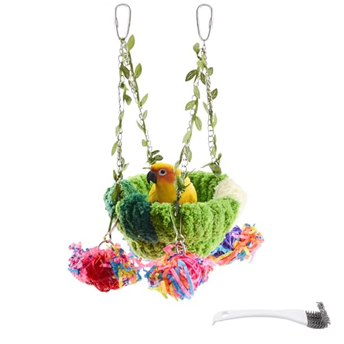 HACRAHO Vogelnest, Hängeschaukel für Papageien, Brutnest, Bett, Vogelkäfig, Haus für Wellensittiche, Sittiche, Nymphensittiche, Nymphensittiche, Sittiche, Nymphensittiche, Sittiche, Sittiche von HACRAHO