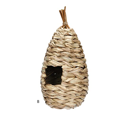 Garden Farmhouse Decor Outdoor Bird Nest, Hummingbird Nest, Outdoor Aviary, Bird House - Wooden Bird House for Indoor Garden Decor, Wren Swallow Sparrow (B) von HADAVAKA