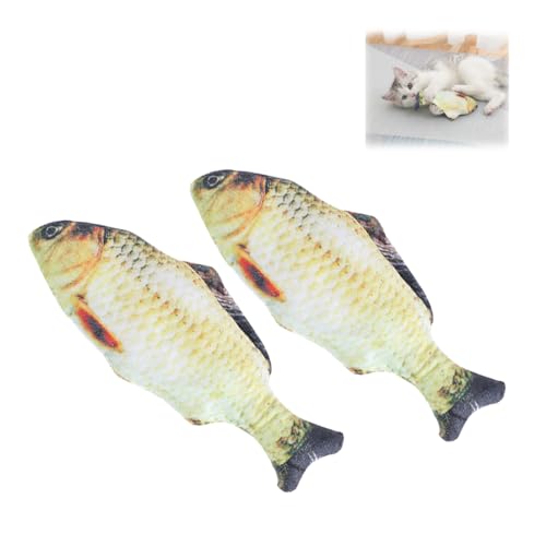HADAVAKA 2pc Pet Plush Realistic Fish, Realistic and Interesting Interactive Plush Fish That Swings Great for Kittens and Puppies to Chew, Clean Teeth, Nip, Kick and Retrieve HADAVAKA 2pc Pet Plush Realistic Fish, Realistic and Interesting Interactive Plush Fish That Swings Great for Kittens and Puppies to Chew, Clean Teeth, Nip, Kick and Retrieve von HADAVAKA
