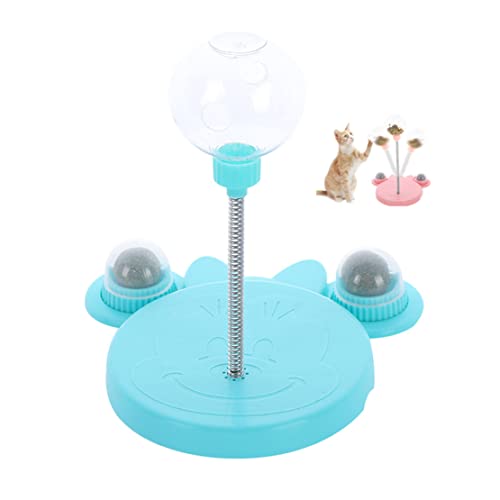 HADAVAKA Fun Cat Treat Dispenser Exercise Training Toy for Indoor Cat Kitten, Leaking Ball for Puppy, Pet Slow Feeder Toy Ball, for Satisfies Kittens and Puppy Exercising Needs (Blue) von HADAVAKA