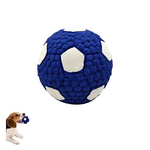 HADAVAKA Hundespielzeug Ball, Quietschende Latex Gummi Hundespielzeug Bälle, Bissfeste Zähne Trainingsspielzeug Für Hunde, Interaktives Hundespielzeug, Für Alle Hunde Interaktives Spiel (Football) von HADAVAKA