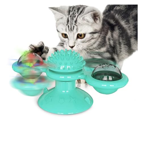 HADAVAKA Katze Dreht Windrad Spielzeug Drehscheibe Lustige Kätzchen Spielzeug Mit Led-licht Ball 3 In 1 Für Kau-übung Multifunktionale Lustige Katze Spinner Wand Montiert übung Mit Saugnapf (Blue) HADAVAKA Katze Dreht Windrad Spielzeug Drehscheibe Lustige Kätzchen Spielzeug Mit Led-licht Ball 3 In 1 Für Kau-übung Multifunktionale Lustige Katze Spinner Wand Montiert übung Mit Saugnapf (Blue) von HADAVAKA
