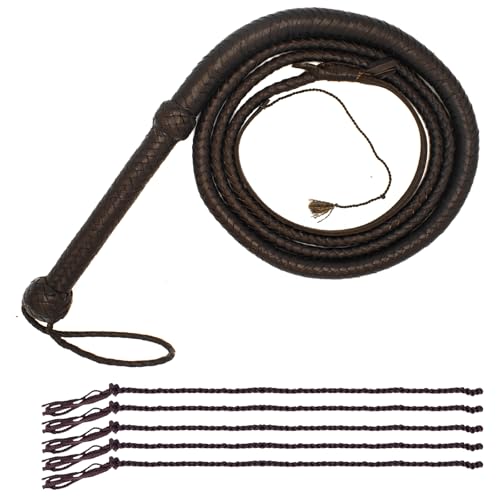 HADZAM Indiana Jones Peitsche aus starkem und gut ausbalanciertem Griff für knackenden Klang mit 5 zusätzlichen Knallbonbons, 1,2 m, 2,4 m in 8 Zöpfen und 3 m in 12 Zöpfen in Mehreren Farben HADZAM Indiana Jones Peitsche aus starkem und gut ausbalanciertem Griff für knackenden Klang mit 5 zusätzlichen Knallbonbons, 1,2 m, 2,4 m in 8 Zöpfen und 3 m in 12 Zöpfen in Mehreren Farben von HADZAM