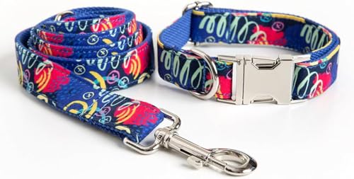 Das Comfort-Hundehalsband, Hundehalsband und Leine-Set, Hundeleine mit O-Ring-Griff, weich und leicht zu reinigen, verstellbares Hundehalsband mit Schnellverschluss-Schnalle for kleine, mittelgroße un Das Comfort-Hundehalsband, Hundehalsband und Leine-Set, Hundeleine mit O-Ring-Griff, weich und leicht zu reinigen, verstellbares Hundehalsband mit Schnellverschluss-Schnalle for kleine, mittelgroße un von HAFEISI
