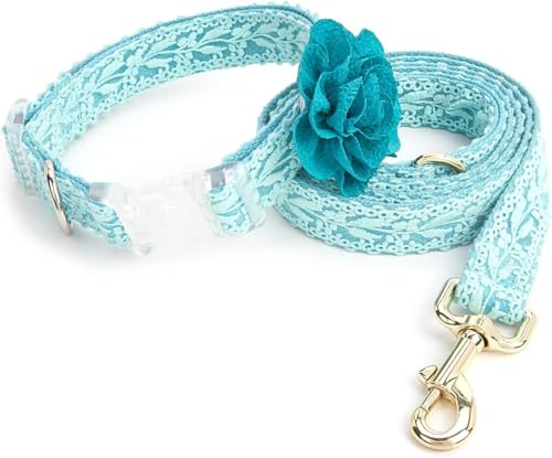 Die Komfort-Hundehalsbänder, Spitzen-Hundehalsband und Leine-Set, Baumwoll-Welpenhalsband, handgefertigtes besticktes Hundehalsband mit Blume, verstellbares großes Hundehalsband, modisches mittelgroße Die Komfort-Hundehalsbänder, Spitzen-Hundehalsband und Leine-Set, Baumwoll-Welpenhalsband, handgefertigtes besticktes Hundehalsband mit Blume, verstellbares großes Hundehalsband, modisches mittelgroße von HAFEISI