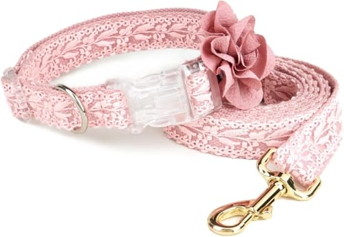 Die Komfort-Hundehalsbänder, Spitzen-Hundehalsband und Leine-Set, Baumwoll-Welpenhalsband, handgefertigtes besticktes Hundehalsband mit Blume, verstellbares großes Hundehalsband, modisches mittelgroße Die Komfort-Hundehalsbänder, Spitzen-Hundehalsband und Leine-Set, Baumwoll-Welpenhalsband, handgefertigtes besticktes Hundehalsband mit Blume, verstellbares großes Hundehalsband, modisches mittelgroße von HAFEISI