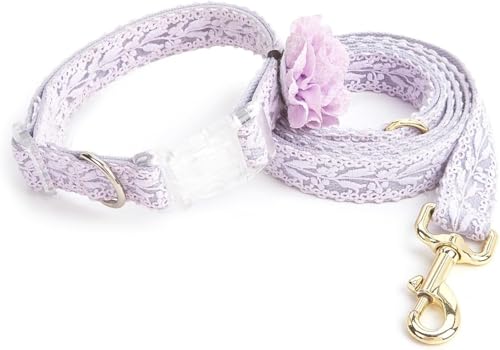 Die Komfort-Hundehalsbänder, Spitzen-Hundehalsband und Leine-Set, Baumwoll-Welpenhalsband, handgefertigtes besticktes Hundehalsband mit Blume, verstellbares großes Hundehalsband, modisches mittelgroße Die Komfort-Hundehalsbänder, Spitzen-Hundehalsband und Leine-Set, Baumwoll-Welpenhalsband, handgefertigtes besticktes Hundehalsband mit Blume, verstellbares großes Hundehalsband, modisches mittelgroße von HAFEISI