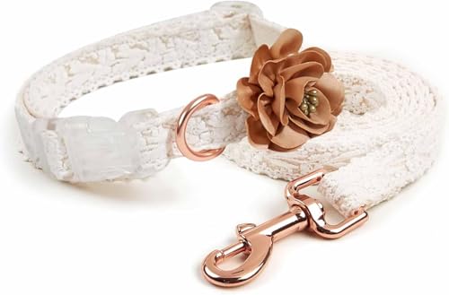Die Komfort-Hundehalsbänder, Spitzen-Hundehalsband und Leine-Set, Baumwoll-Welpenhalsband, handgefertigtes besticktes Hundehalsband mit Blume, verstellbares großes Hundehalsband, modisches mittelgroße Die Komfort-Hundehalsbänder, Spitzen-Hundehalsband und Leine-Set, Baumwoll-Welpenhalsband, handgefertigtes besticktes Hundehalsband mit Blume, verstellbares großes Hundehalsband, modisches mittelgroße von HAFEISI