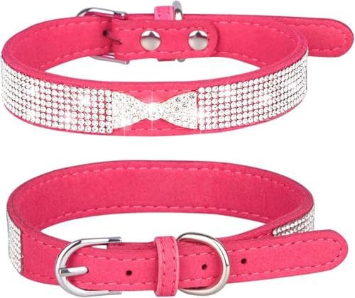 Die Komfort-Hundehalsbänder, süßes Bling-Hundehalsband mit glänzender Schleife for Mädchen und Jungen, personalisiertes Hundehalsband mit Strasssteinen for kleine, mittelgroße und große Welpen und Kät Die Komfort-Hundehalsbänder, süßes Bling-Hundehalsband mit glänzender Schleife for Mädchen und Jungen, personalisiertes Hundehalsband mit Strasssteinen for kleine, mittelgroße und große Welpen und Kät von HAFEISI