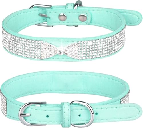 Die Komfort-Hundehalsbänder, süßes Bling-Hundehalsband mit glänzender Schleife for Mädchen und Jungen, personalisiertes Hundehalsband mit Strasssteinen for kleine, mittelgroße und große Welpen und Kät Die Komfort-Hundehalsbänder, süßes Bling-Hundehalsband mit glänzender Schleife for Mädchen und Jungen, personalisiertes Hundehalsband mit Strasssteinen for kleine, mittelgroße und große Welpen und Kät von HAFEISI