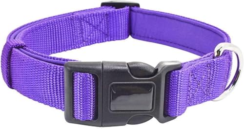 Die Komfort-Hundehalsbänder, taktisches Nylon-Hundehalsband, personalisiertes dickes Hundehalsband, weich und verstellbar, Militär-Trainings-Welpenhalsband for kleine, mittelgroße und große Hunde(Purp Die Komfort-Hundehalsbänder, taktisches Nylon-Hundehalsband, personalisiertes dickes Hundehalsband, weich und verstellbar, Militär-Trainings-Welpenhalsband for kleine, mittelgroße und große Hunde(Purp von HAFEISI
