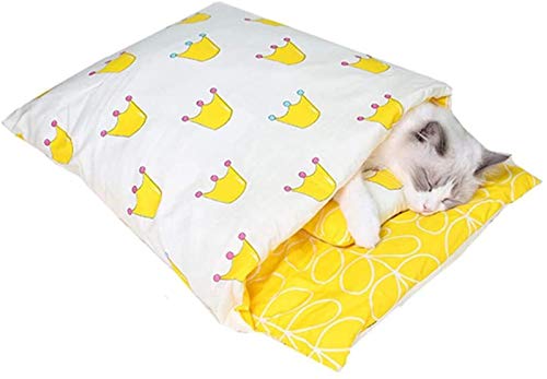 HAFEISI Kleines Haustierbett, Hundehöhle, kleine Hunde, Katzenhöhle, Kätzchenbett, bequemes Hundebett, Hundeschlafsäcke, Plüsch-Hundebett, kleines Katzenbett, Flauschiges Katzenbett(Yellow,30x45CM) HAFEISI Kleines Haustierbett, Hundehöhle, kleine Hunde, Katzenhöhle, Kätzchenbett, bequemes Hundebett, Hundeschlafsäcke, Plüsch-Hundebett, kleines Katzenbett, Flauschiges Katzenbett(Yellow,30x45CM) von HAFEISI