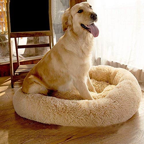 Kleines Haustierbett, wärmende Hundebetten, rundes, waschbares Haustierbett mit atmungsaktiver Baumwolle, extra großes Hundesofa, luxuriöses Donut-Nackenpolster aus Kunstfell, Hundekissen, Katzenmatte Kleines Haustierbett, wärmende Hundebetten, rundes, waschbares Haustierbett mit atmungsaktiver Baumwolle, extra großes Hundesofa, luxuriöses Donut-Nackenpolster aus Kunstfell, Hundekissen, Katzenmatte von HAFEISI