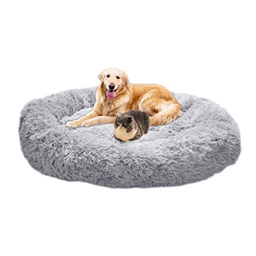 Kleines Haustierbett, wärmende Hundebetten, rundes, waschbares Haustierbett mit atmungsaktiver Baumwolle, extra großes Hundesofa, luxuriöses Donut-Nackenpolster aus Kunstfell, Hundekissen, Katzenmatte Kleines Haustierbett, wärmende Hundebetten, rundes, waschbares Haustierbett mit atmungsaktiver Baumwolle, extra großes Hundesofa, luxuriöses Donut-Nackenpolster aus Kunstfell, Hundekissen, Katzenmatte von HAFEISI