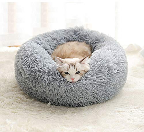 Kleines Haustierbett, zotteliges Kunstfell-Beruhigungsbett for Haustiere, Katzenbett, Kätzchen, Teddy-Zwinger, weiches Donut-Nest, Hundekissen, Schlafkissen for Katzen, Welpen, mittelgroße Hunde, Rosa Kleines Haustierbett, zotteliges Kunstfell-Beruhigungsbett for Haustiere, Katzenbett, Kätzchen, Teddy-Zwinger, weiches Donut-Nest, Hundekissen, Schlafkissen for Katzen, Welpen, mittelgroße Hunde, Rosa von HAFEISI