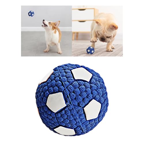 HAFNFUE Hundespielzeug aus Latex – Fußball-Design mit Quietschfunktion & Zahnpflege – Robustes Kauspielzeug für kleine & große Hunde – Ideal für Welpen & Erwachsene Hunde – Sicher & Langlebig von HAFNFUE